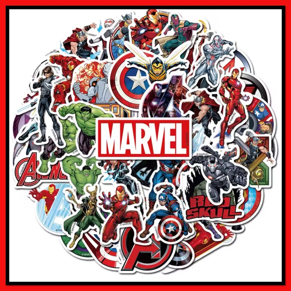 Marvel Sticker Pack — Red, Blue, Green Accents